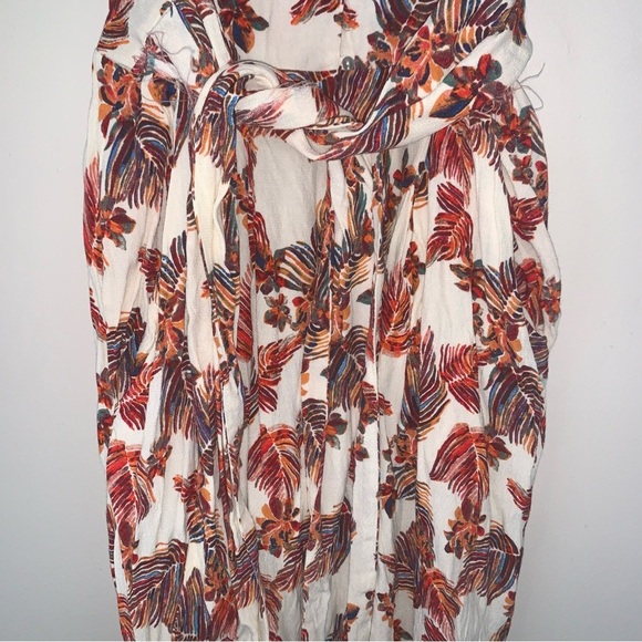 Free People Hot Tropics Floral Cropped Wide Leg Jumpsuit 2 - Picture 10 of 13